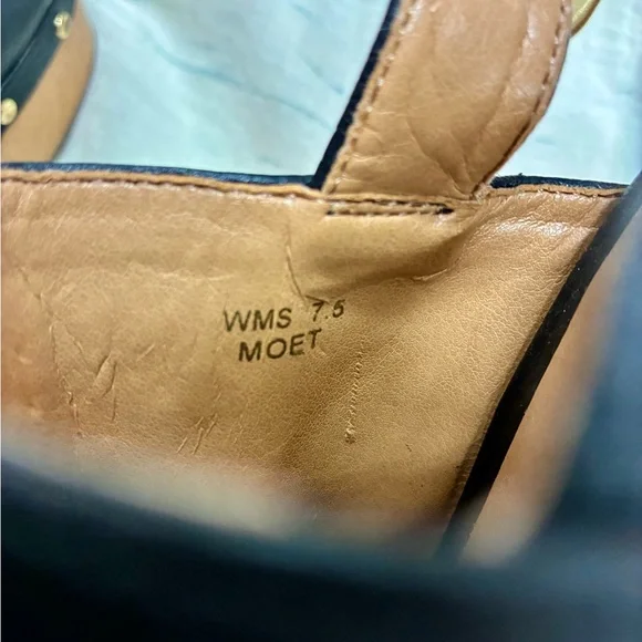 Report Black Leather Platform Slingback Clog Heels - Picture 7 of 11